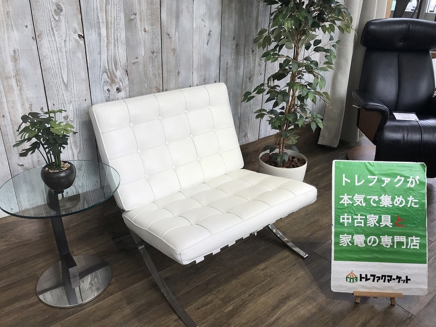 大塚家具 バルセロナチェア＆オットマン　セット販売　リプロタクト IDC大塚家具】モダンデザインの代表作、バルセロナチェアが入荷しま