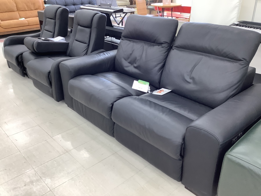 きりん…【美品】ドミシール電動ソファ お値段見直しました！ Domicil (ドミシール) 電動リクライニング