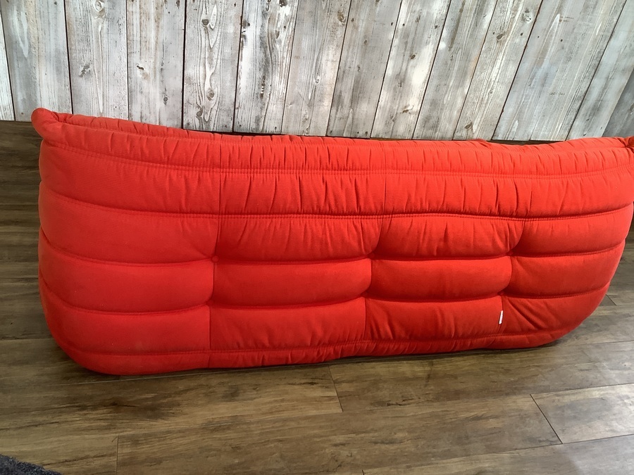 中古）ligne roset Togo リーンロゼトーゴ　3人掛け　オレンジ Ligne Roset（リーンロゼ）】リーンロゼ代表的シリーズの3人掛け