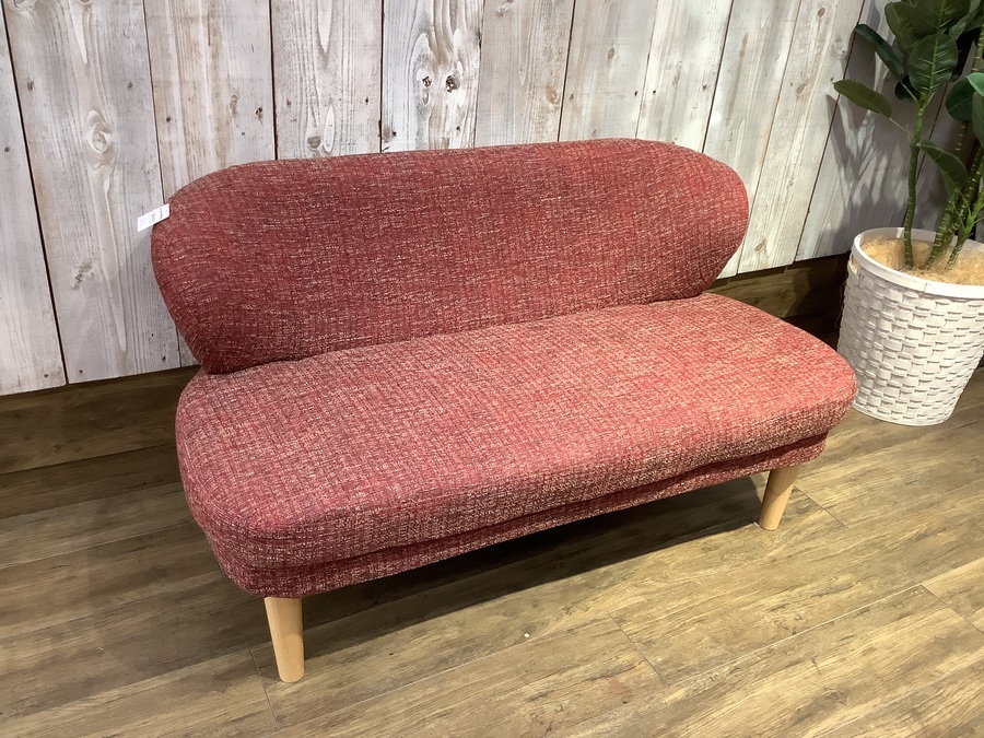 ビーカンパニー　赤　シングルソファ　オットマン付き ビーカンパニー 赤 シングルソファ オットマン付き