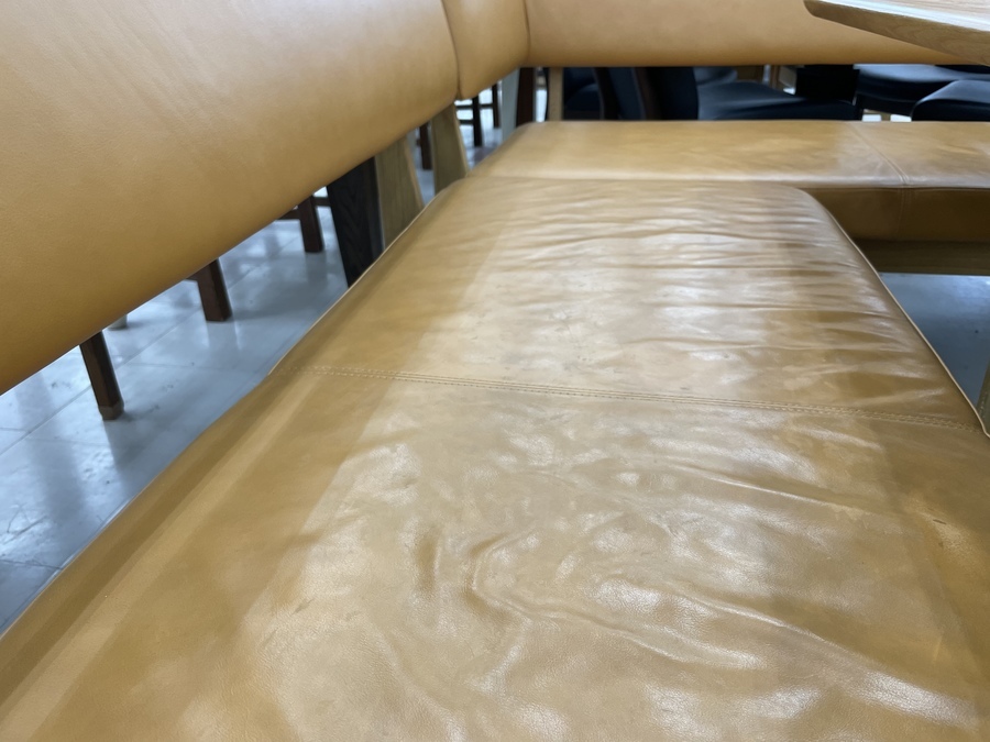 地域限定送料無料　超美品3点ダイニングセット　高級マンション展示品　未使用 お値段見直しました！ シギヤマ家具工業 GREEN home style YUZU ベンチ