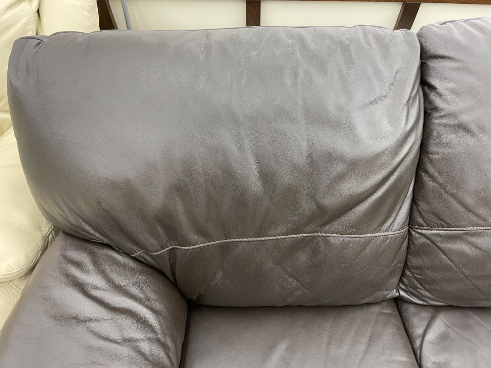 FaBRiCa 本革ソファ　IDC大塚家具　グレーソファ ラブソファ 2人掛け「オースチンKD」幅156cm 革#H/S-042E エレファント