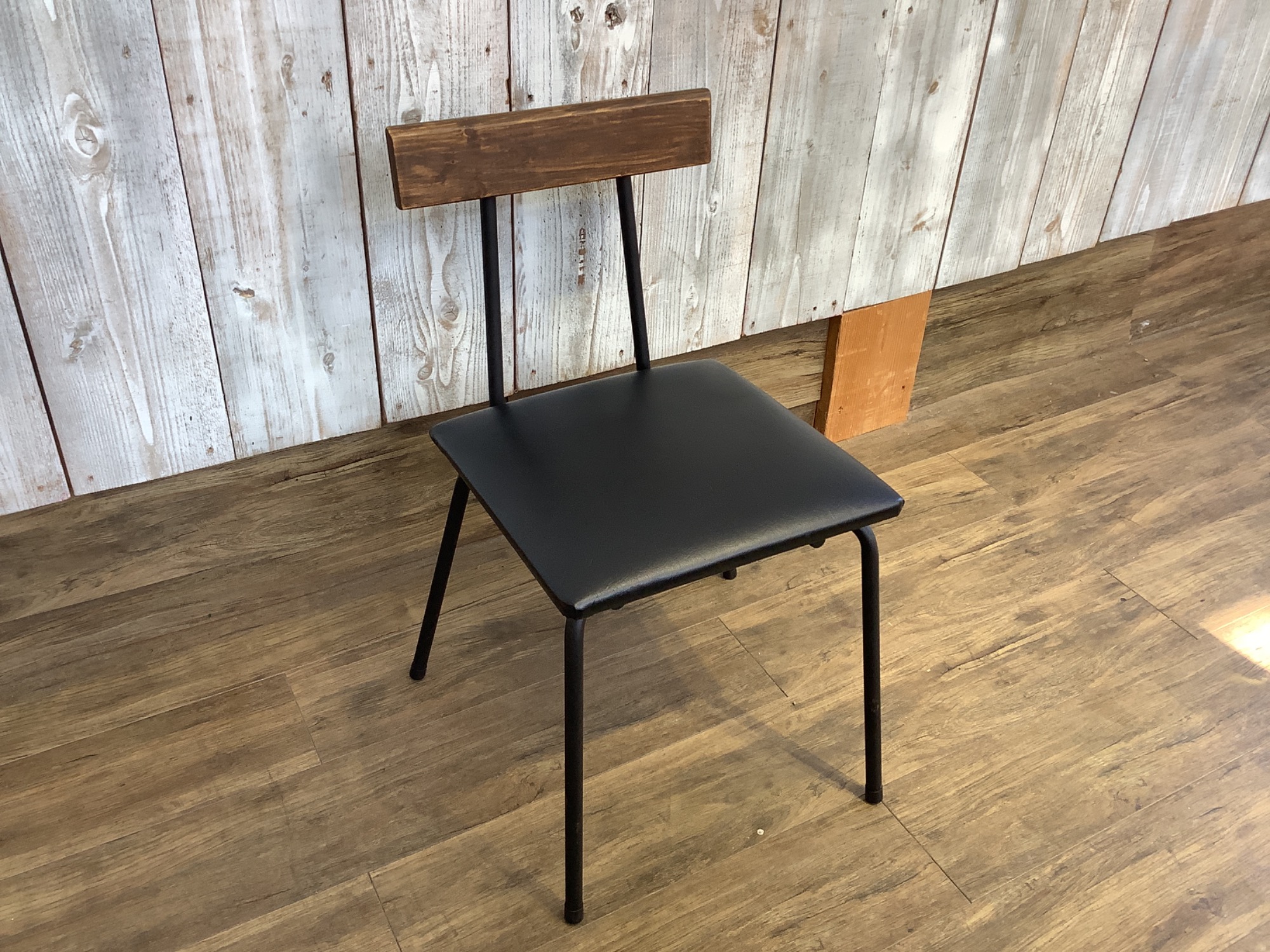 東馬 KeLT カフェテーブル パイン古材×スチールダークブラウン2個