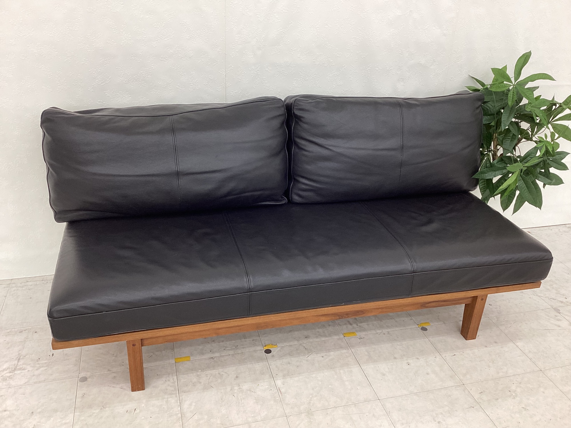 値下げしました！MasterWal RITZ SOFA ブラック マスターウォール】MasterWal RITZ SOFA リッツ レザー 3人掛け