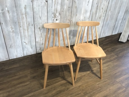 KEYUCA（ケユカ）】メープル無垢材のウインザーチェア（メイ）が2脚