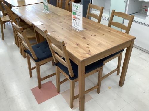 ダイニングセット 中古のテーブル 大理石調