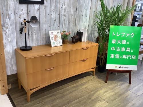 松永工房】北欧デザインで高級感のあるワイドチェスト（森のしらべ2