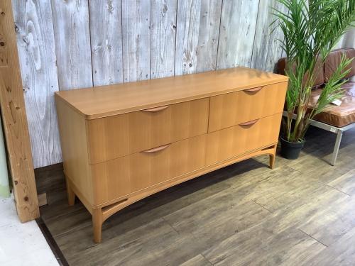 IDC大塚家具 松永工房 森のしらべ ワイドチェスト 北欧 タモ ウォールナット 松永工房】北欧デザインで高級感のあるワイドチェスト（森のしらべ2