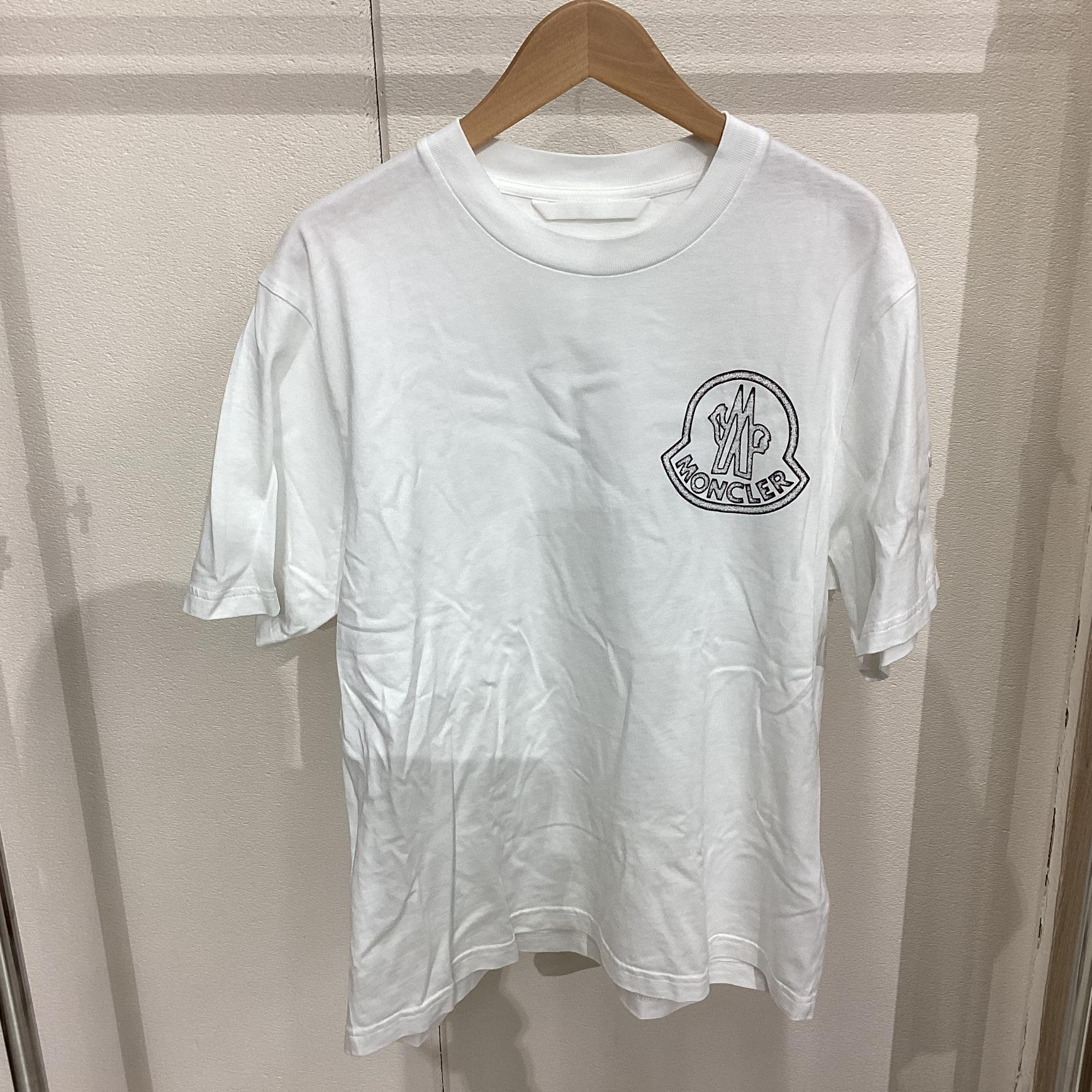 モンクレール 半袖カットソー MONCLER (モンクレール) レディース Tシャツ 半袖 フロント 刺繍 ロゴ