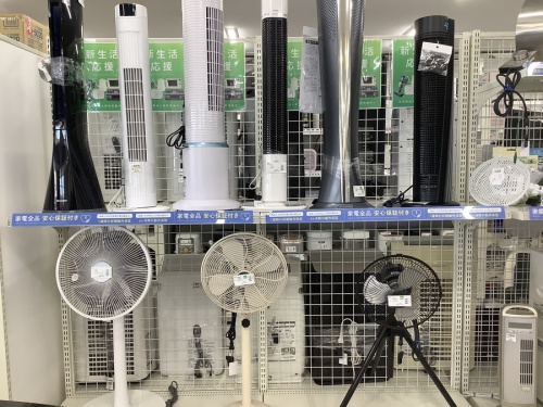 季節家電の扇風機　