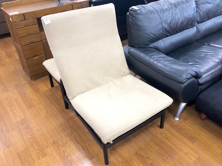 無印良品 ラウンジソファ オットマン カバー付き 値下げ/無印良品(MUJI)のリクライニング機能付きのラウンジソファ