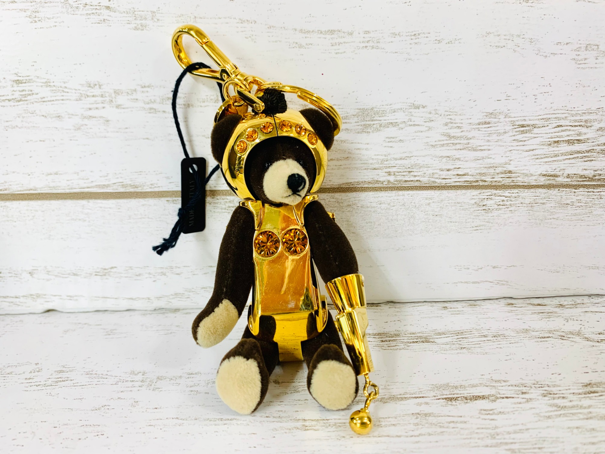 PRADA プラダ クマ型チャーム ブラック 箱付き 箱付 PRADA プラダ クマ ベア ロボット チャーム キーリング