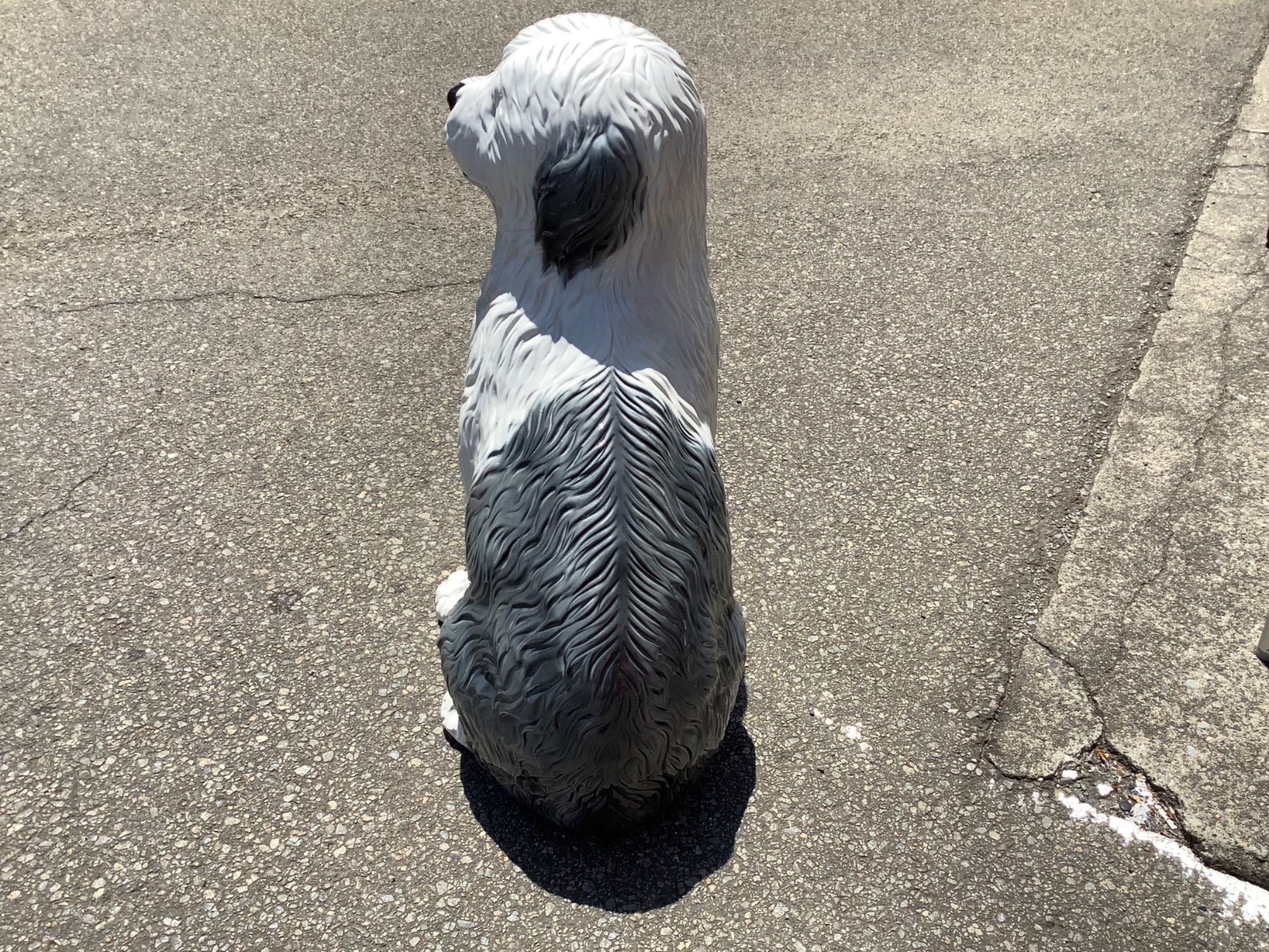 犬の置物　陶器　イタリア製　オールド.イングリッシュ.シープドッグ 陶器置物】オールドイングリッシュシープドッグ イタリア製 買取入荷