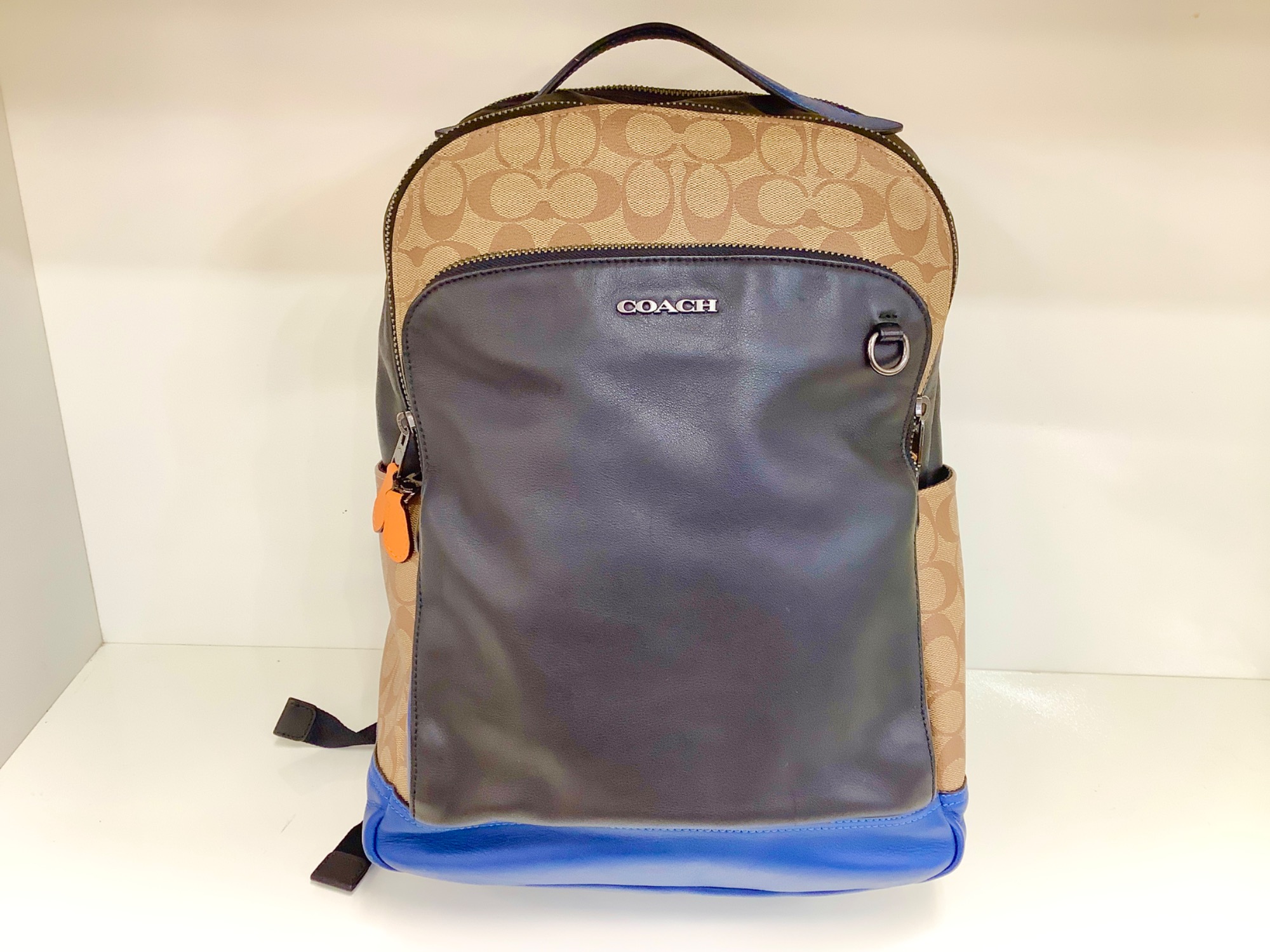 COACH/コーチ】リュック シグネチャー ネイビー×ブラウン 買取