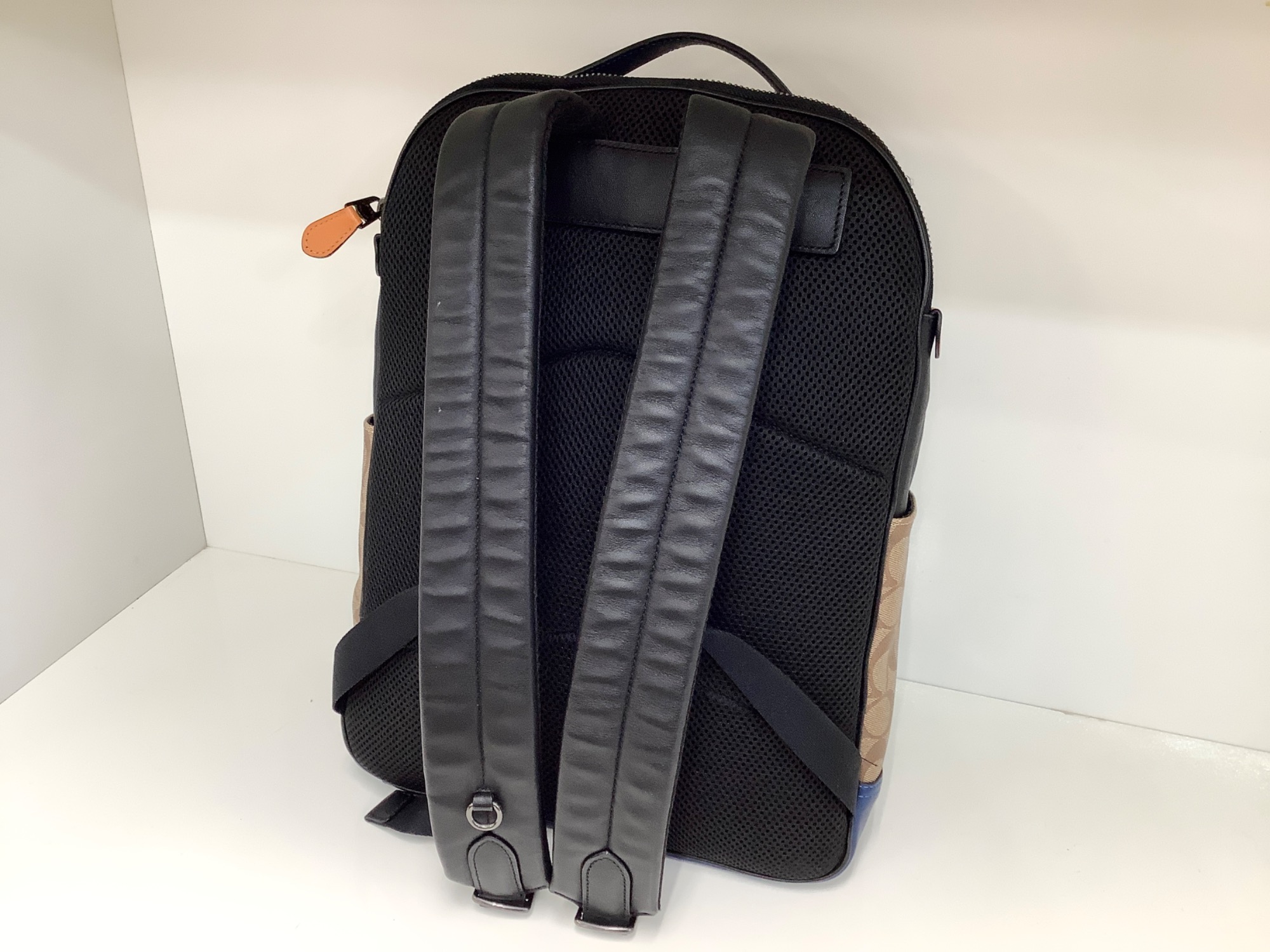 コーチ シグネーチャー　 ネイビー リュック COACH/コーチ】リュック シグネチャー ネイビー×ブラウン 買取