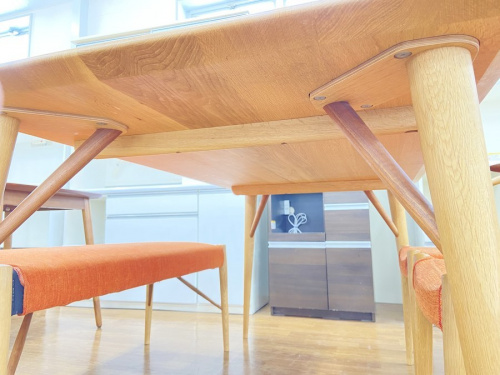 ベンチダイニング4点セットの日進木工