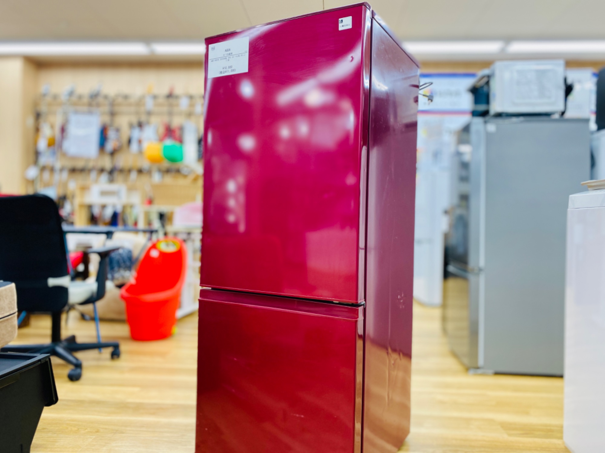 新生活応援】AQUA（アクア）2ﾄﾞｱ冷蔵庫 AQR-18D(R) 2015年製が買取入荷