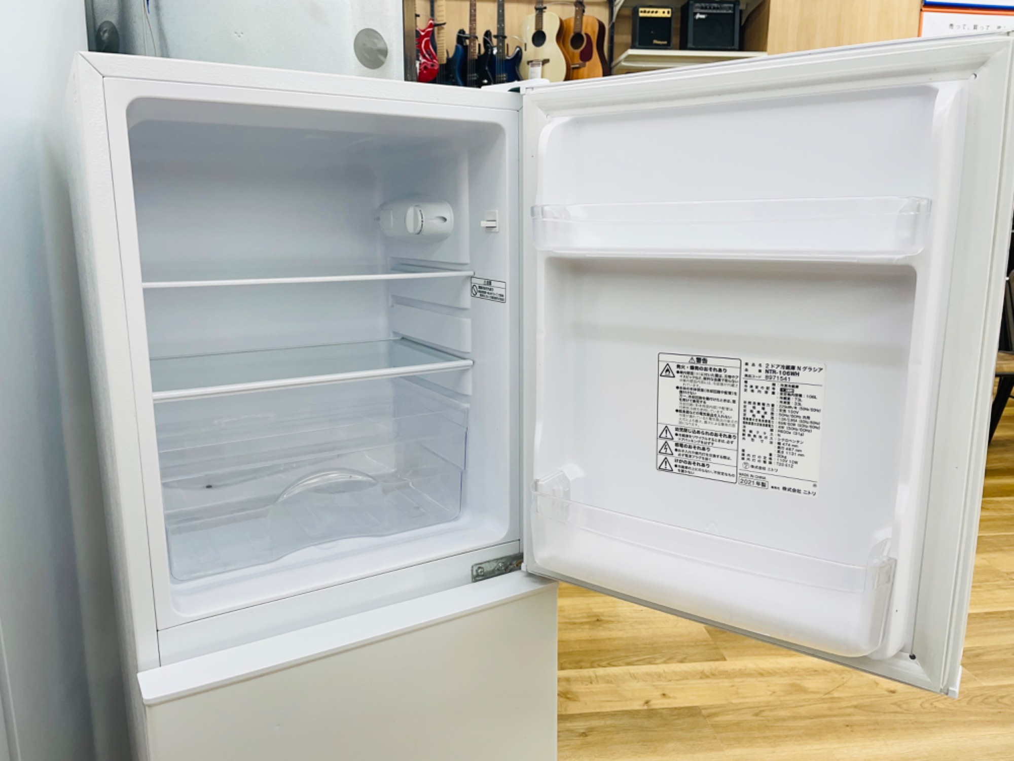 訳アリ品】NITORI（ニトリ）2ドア冷蔵庫 NTR-106WH 2021年製が買取