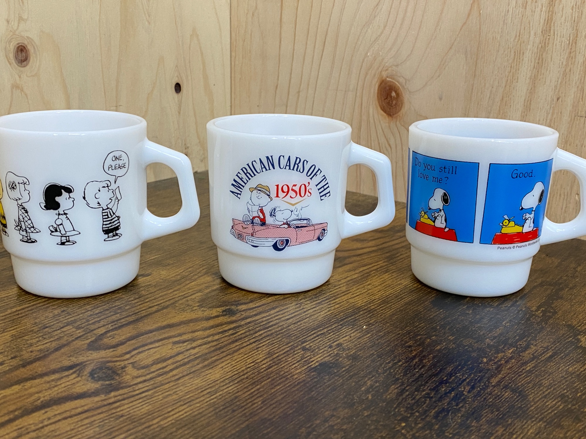 スヌーピーミュージアム Firekingマグ Fire King (ファイヤーキング) マグカップ スヌーピー