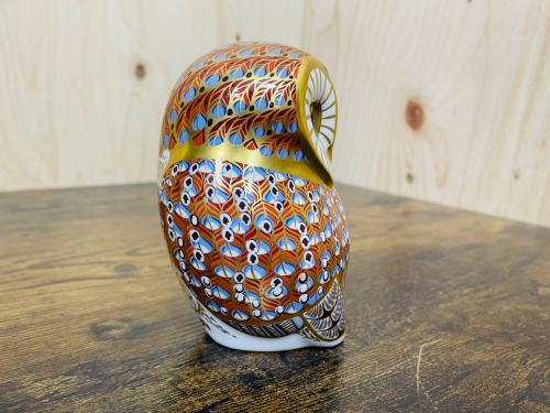 ロイヤルクラウンダービー　フクロウ フィギュリン フクロウ ROYAL CROWN DERBY( ロイヤルクラウンダービー