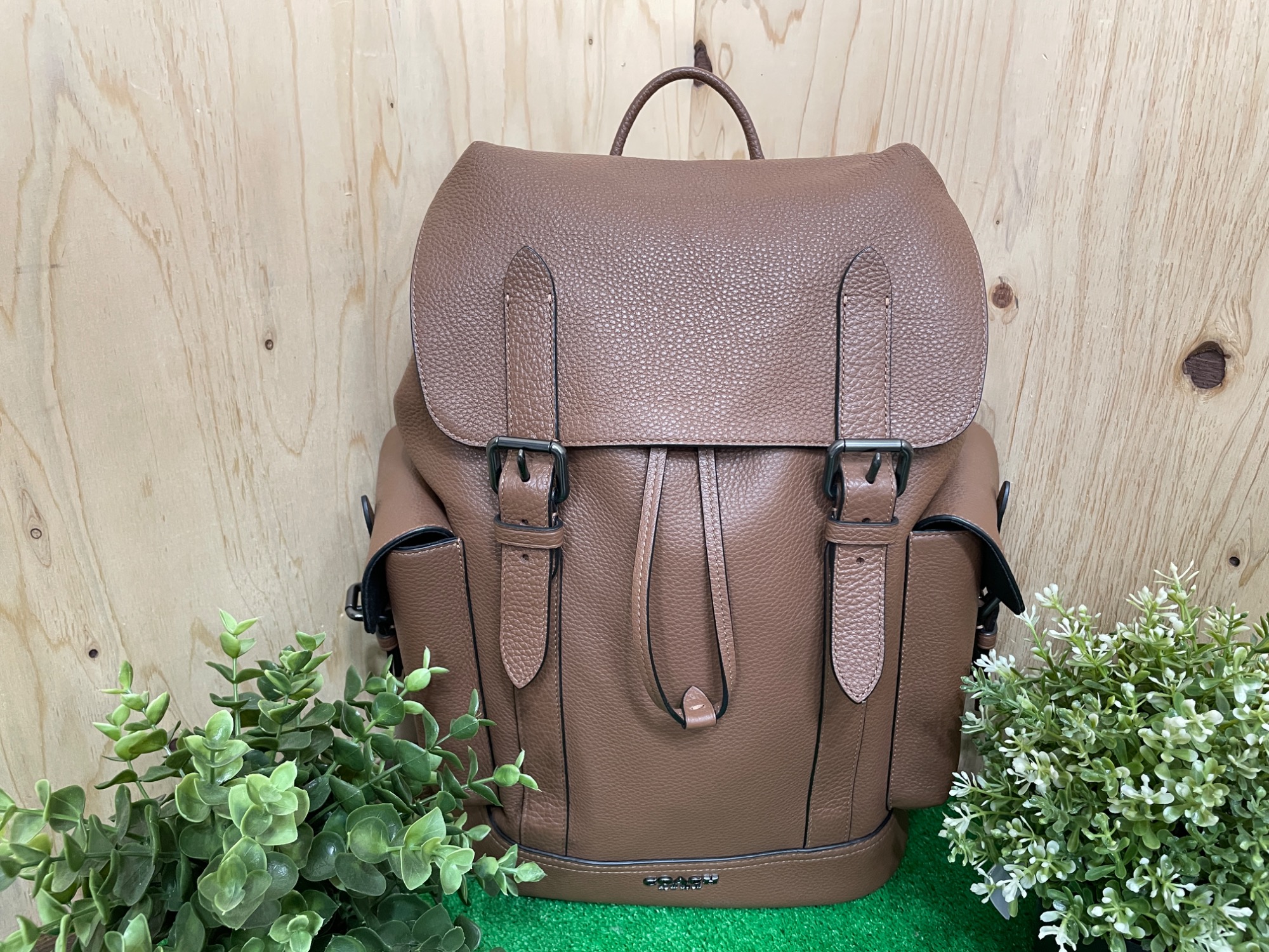 美品★COACH★コーチ★ラグジュアリー ペブルト レザー リュック★バック 美品☆COACH☆コーチ☆ラグジュアリー ペブルト レザー リュック