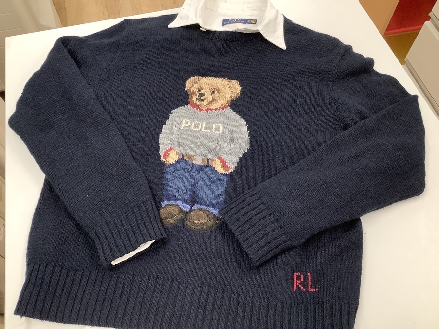 Polo Ralph Lauren クマ刺繍 ニット M ネイビー Polo ベア セーター | ラルフ ローレン公式オンラインストア