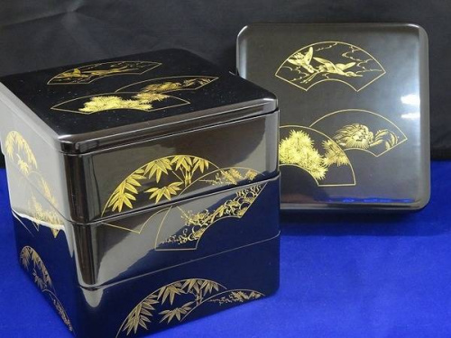 漆器　重箱の茶道具買取