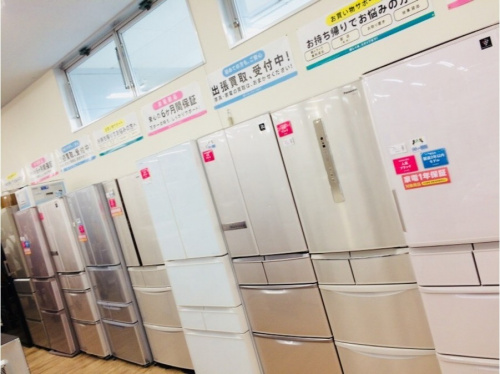 生活家電の冷蔵庫　