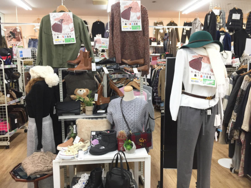 レディースファッションの冬物衣類