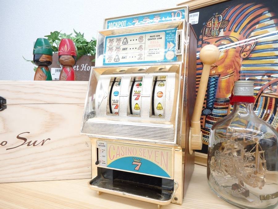 【可動品】カジノセブン　スロット　アンティーク 可動品】カジノセブン スロット アンティーク ◇レトロ◇CASINO