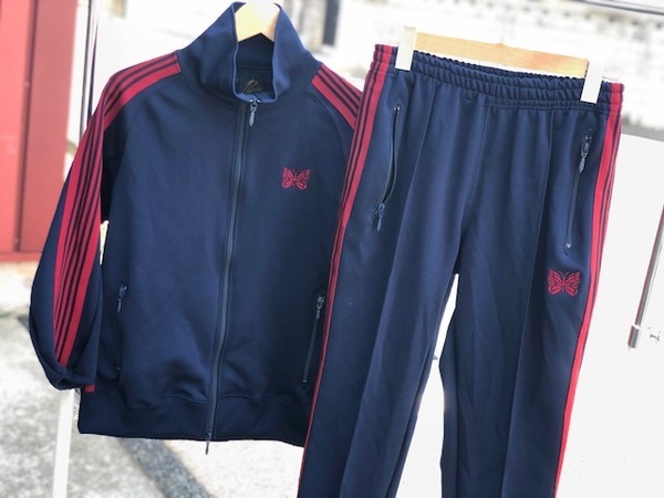 Needles ネイビー/レッド ストライプパンツ M Needles（ニードルス）の「Track Pant（）」 - WEAR