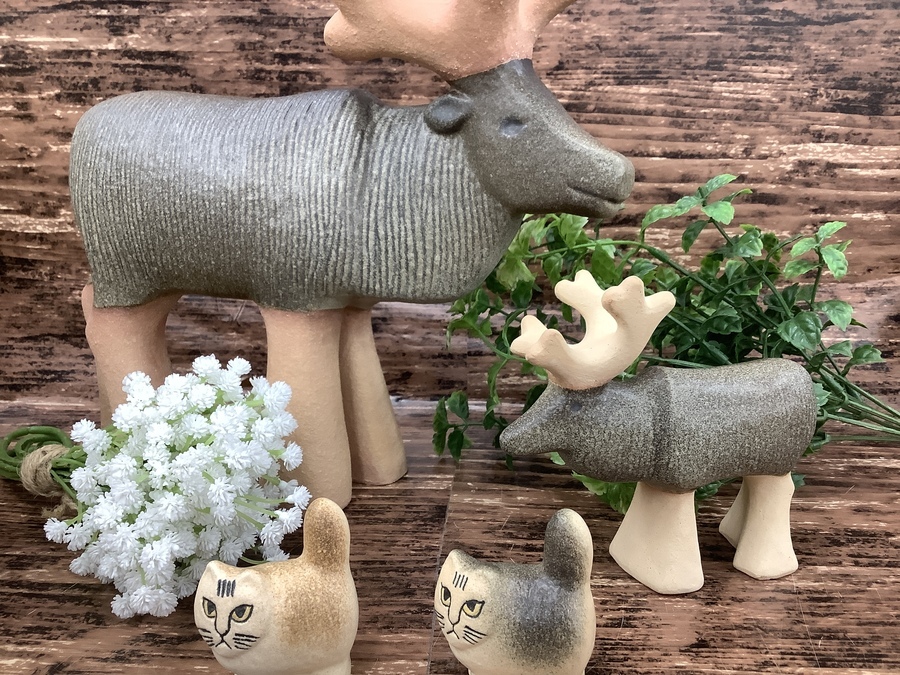 トナカイ 家具・インテリア リサラーソン トナカイ親子