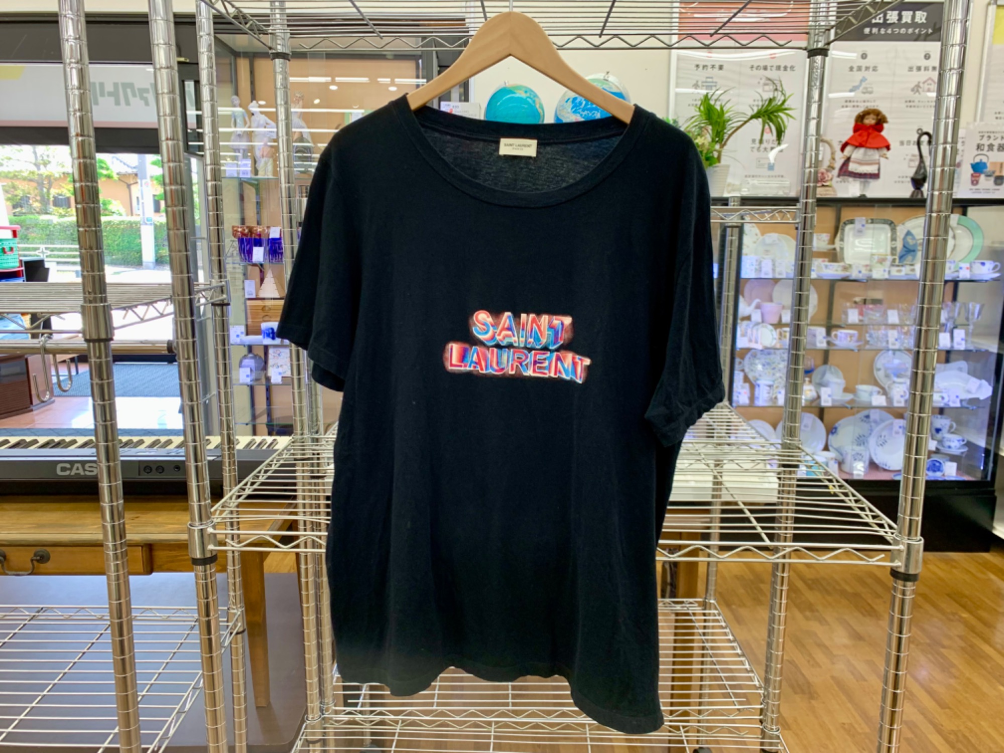 Saint laurent neon t shirt hotsell