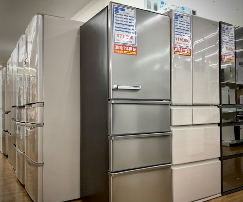 中古家電大量展示中♪♪】AQUA(アクア)4ドア冷蔵庫 AQR-V43P(S)2024年