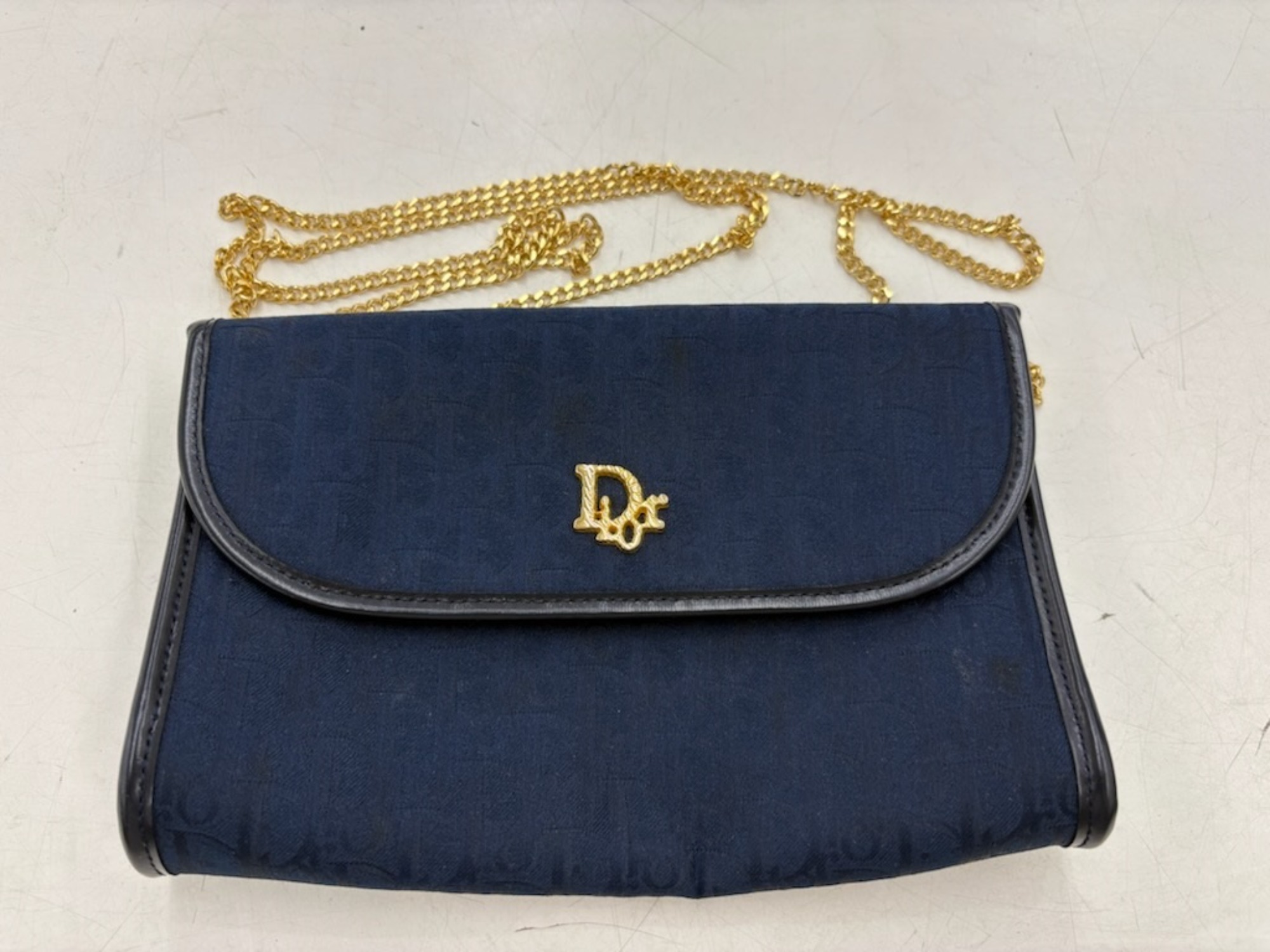 DIOR トロッター柄チェーンショルダーバッグ バイセル公式】クリスチャンディオール トロッター柄 チェーン