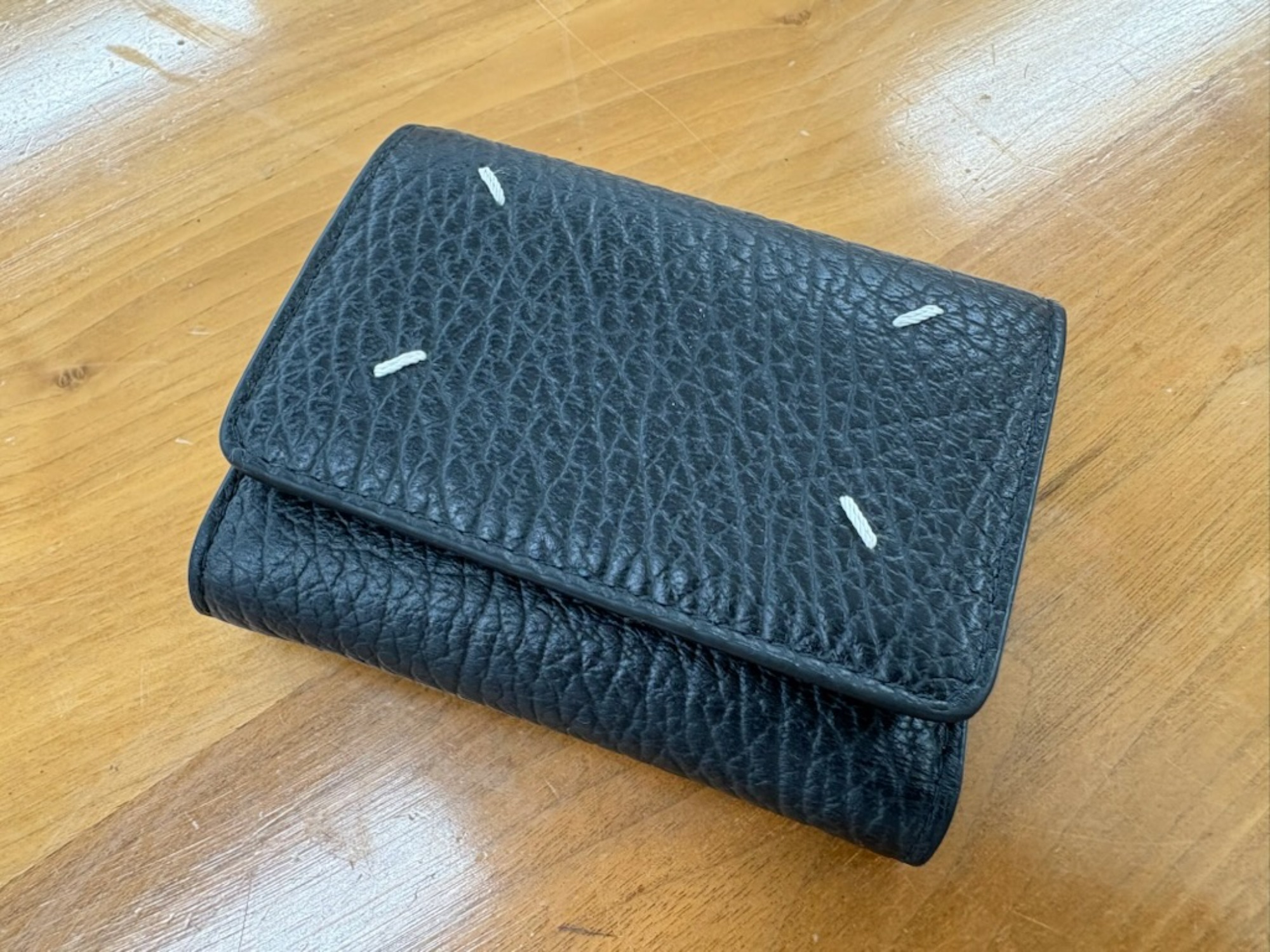 【新品未使用】メゾンマルジェラ スリーフォールドウォレット 財布 グレインレザー MAISON MARGIELA / グレインレザー スリーフォールド ウォレット
