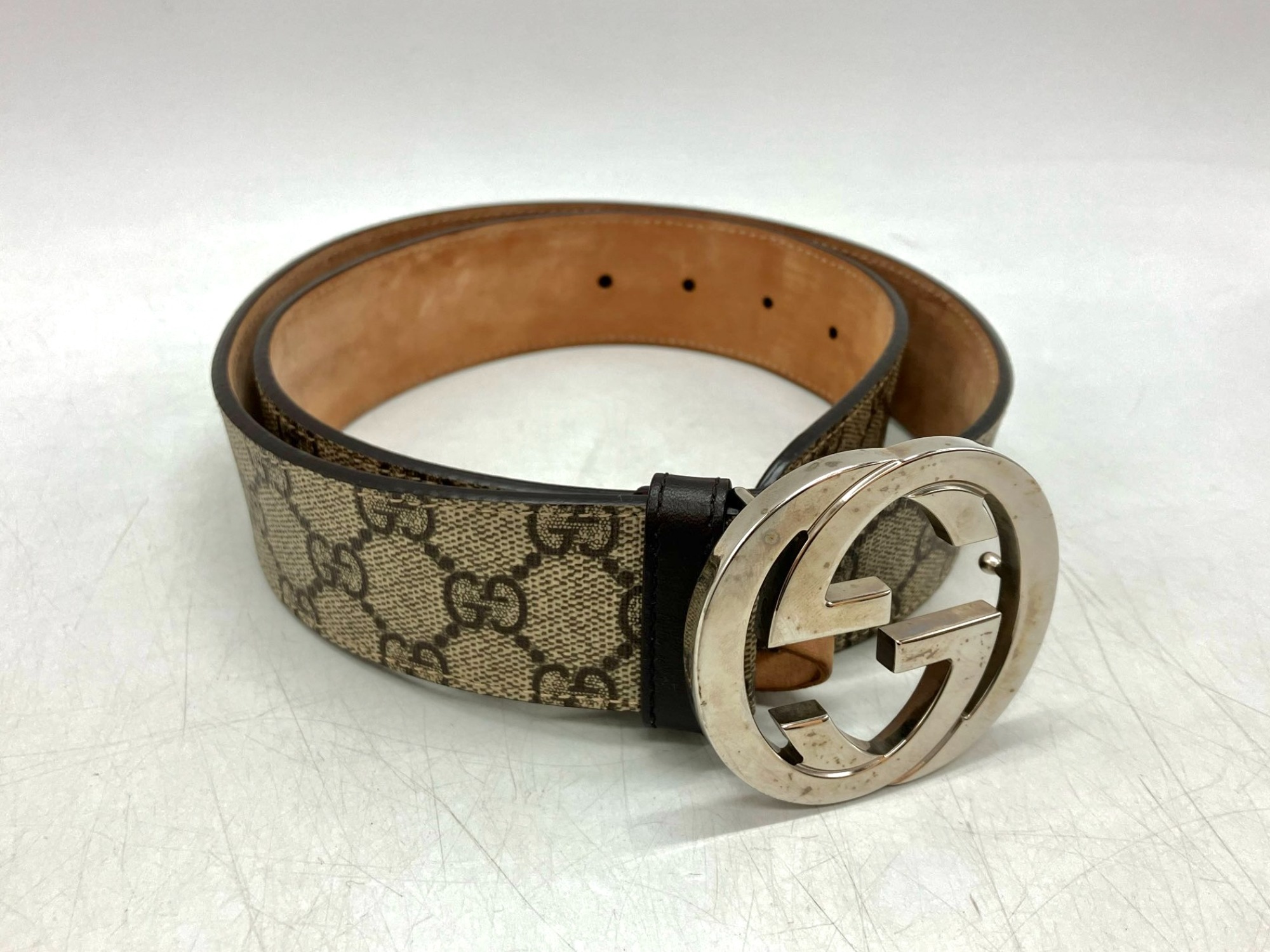 本日限定お値下げ！【レア希少☆】美品！箱付き　グッチ　インターロッキング　ベルト GUCCI/グッチ】インターロッキングG バックルベルトのご紹介です