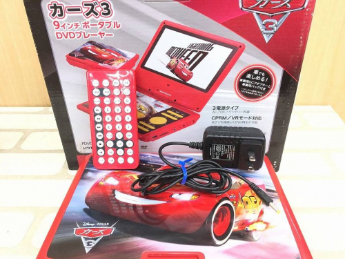 Disney カーズ3 9インチDVDプレーヤー PDVD-V09CA