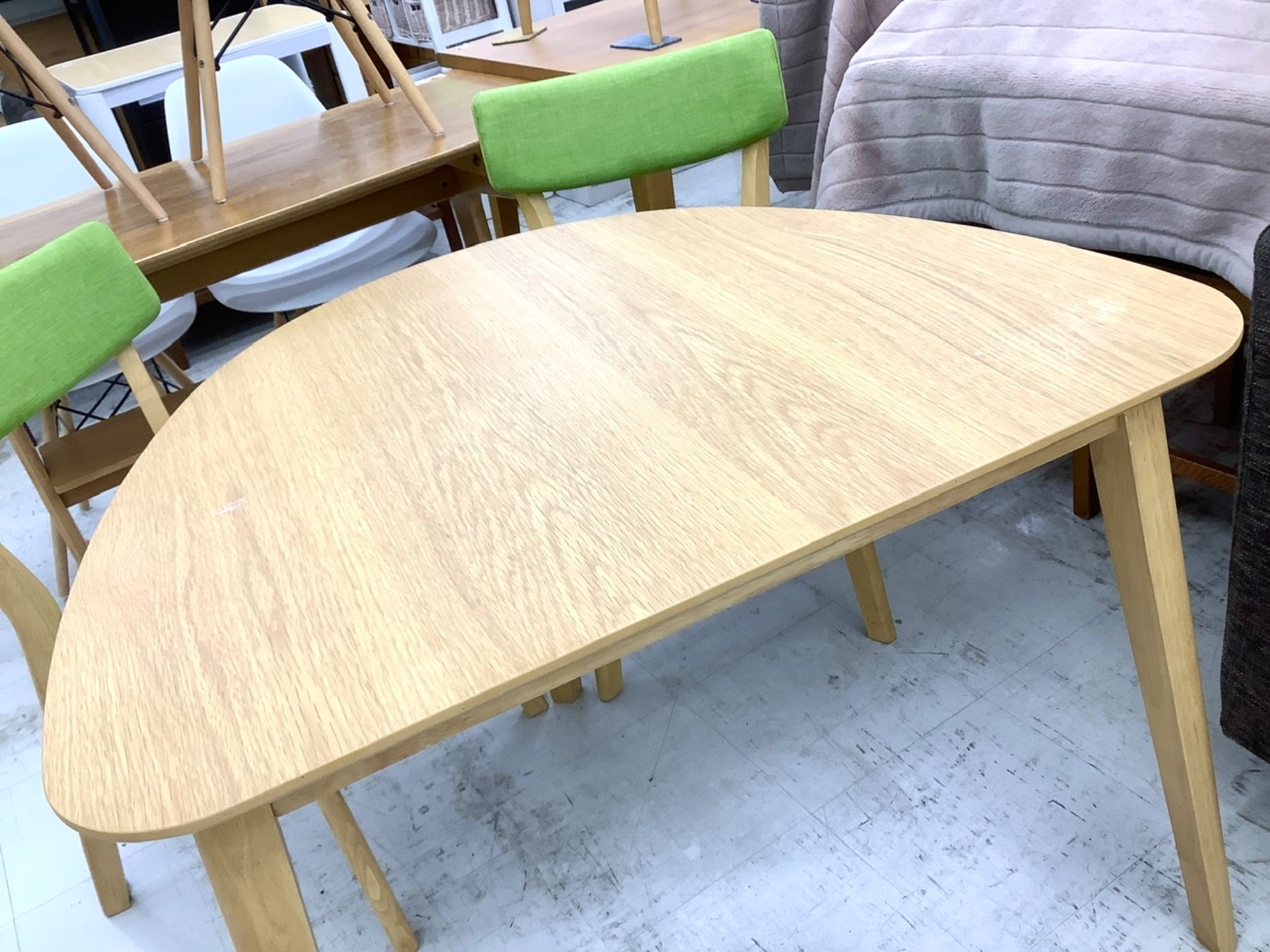 関家具  ダイニング3点セット  ナチュラル×グリーン  【トレファク上福岡】 ダイニング3点セット PINGU 関家具 ご紹介!!｜2023年01月22日