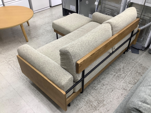 中古　unico/ウニコ　2.5シーターソファ　FONO　オットマン付き unico(ウニコ) カバーリングソファー 2.5シーター（オットマン付