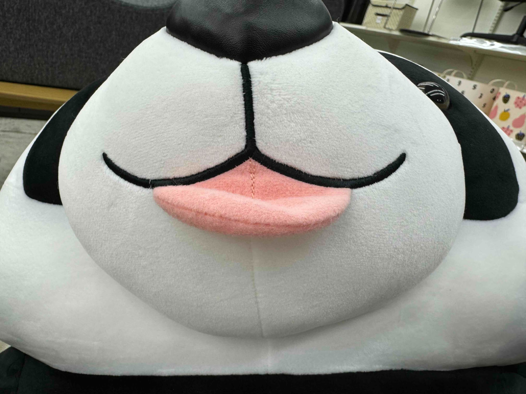 永谷園パンダの抱き枕ぬいぐるみ （永谷園にこにこパンダ抱き