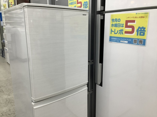 生活家電の2ドア冷蔵庫