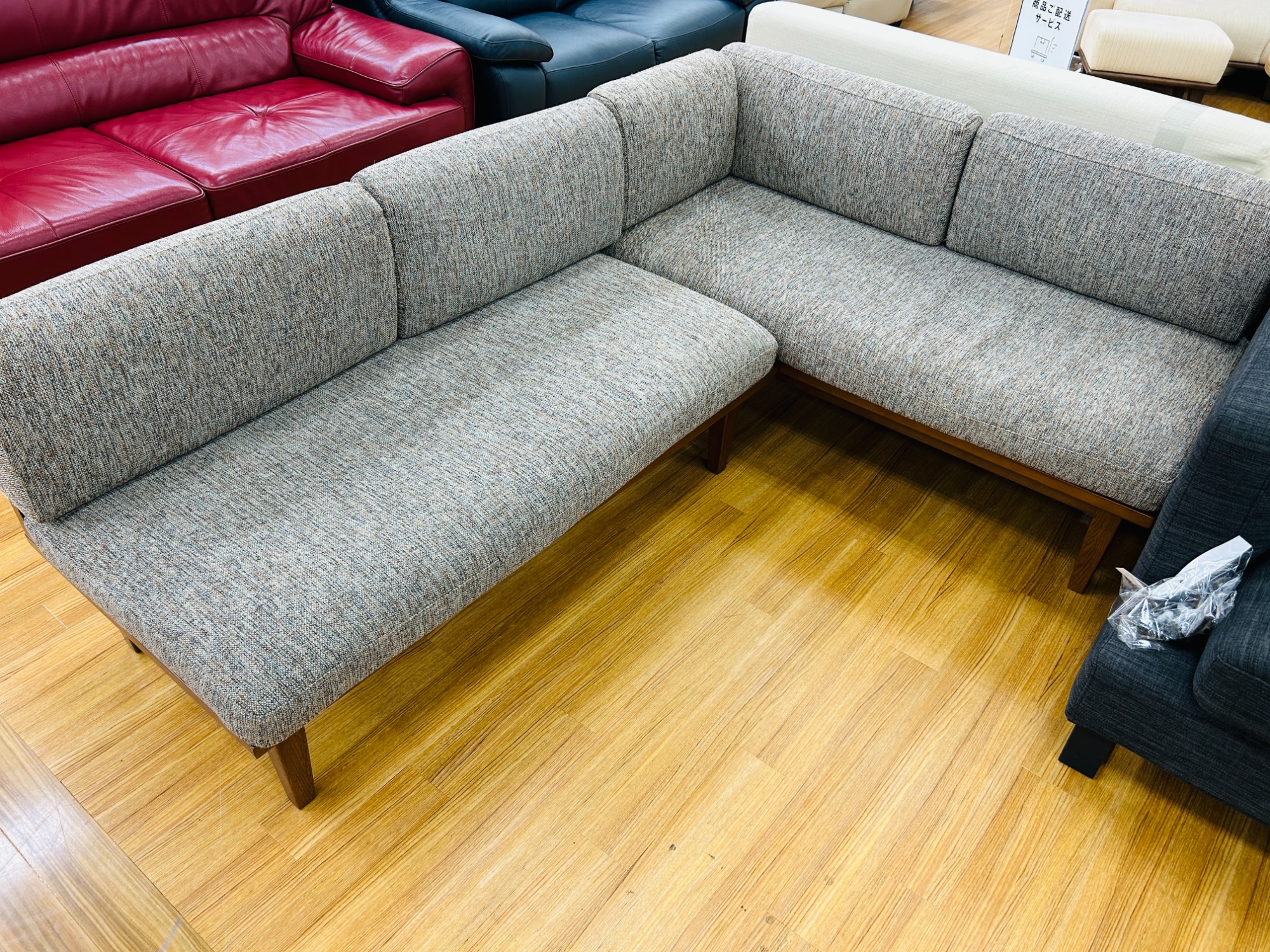 美品・送料込／ UNICO【ウニコ】WICKソファ ブラック unico/ウニコ】セットでも分割しても使えるソファー(WICK)が入荷