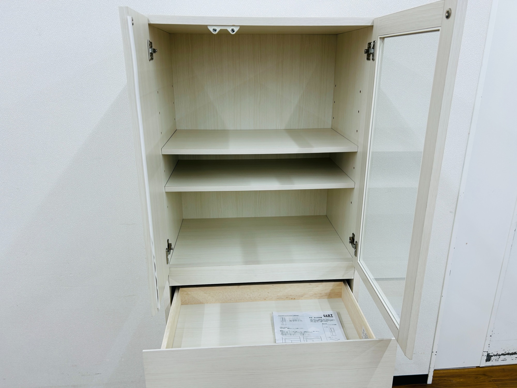 Franc franc (フランフラン) レンジボード アイボリー 2枚扉 パセ Franc franc/フランフラン】シンプルなデザインが人気、パセシリーズの