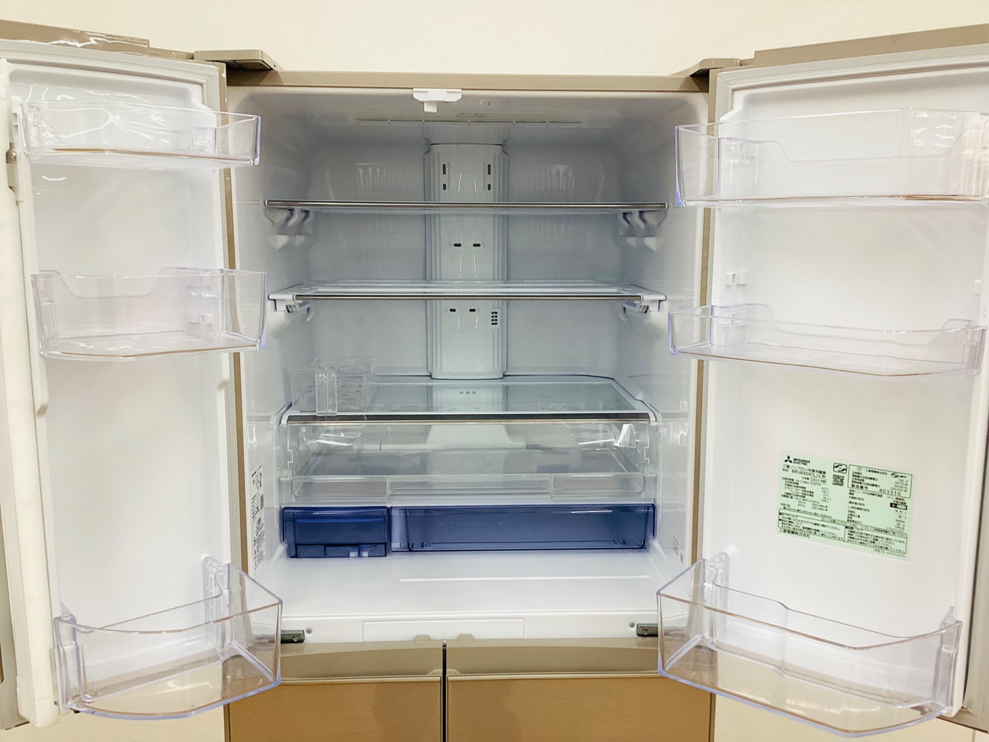 新入荷！ MITSUBISHI (ミツビシ) 470L 6ドア冷蔵庫 MR-WXD47LJ-C 2023