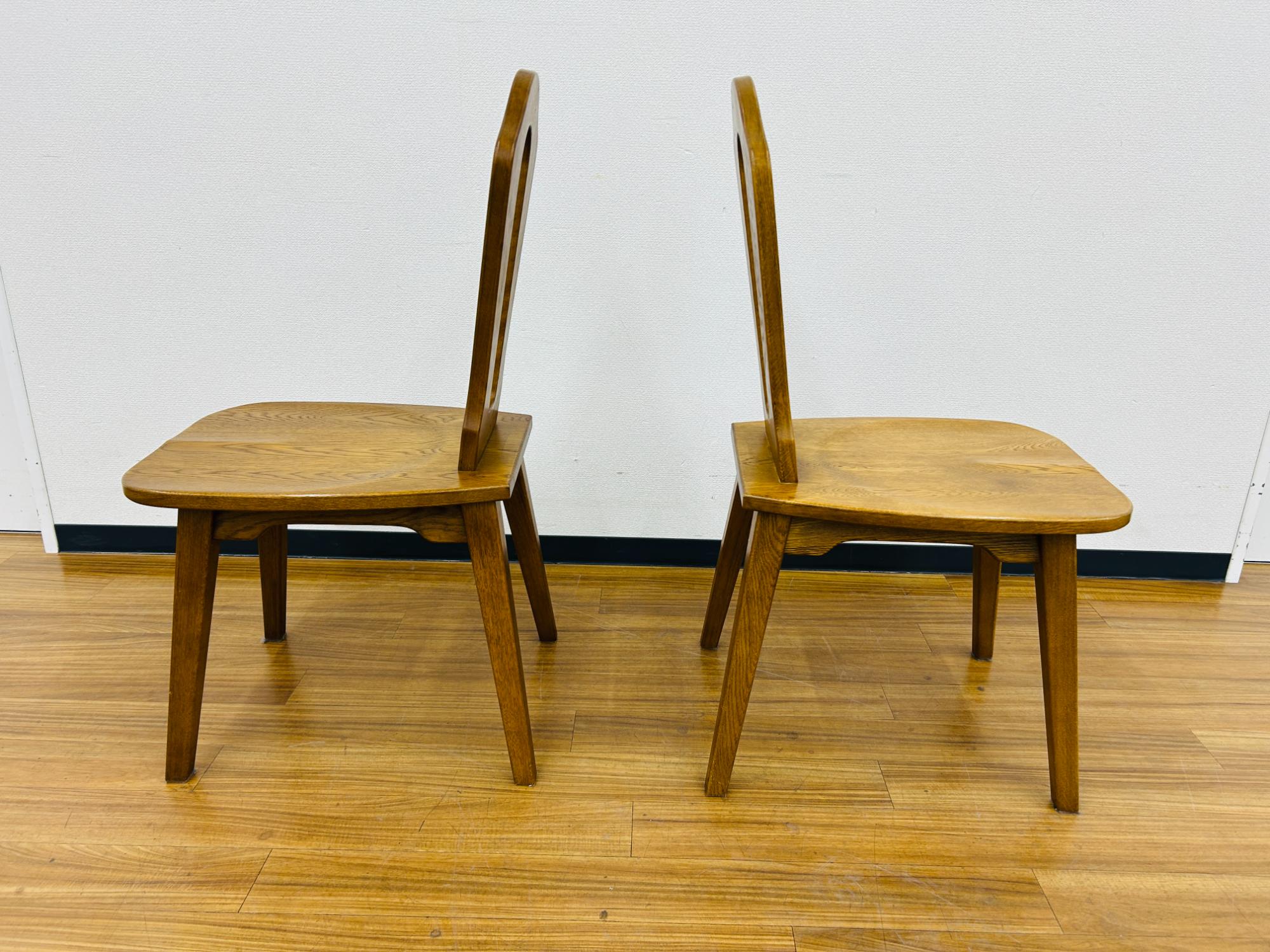 勇峰工芸】道産ナラ材で作られたラウンドダイニング3点セット(フローラ