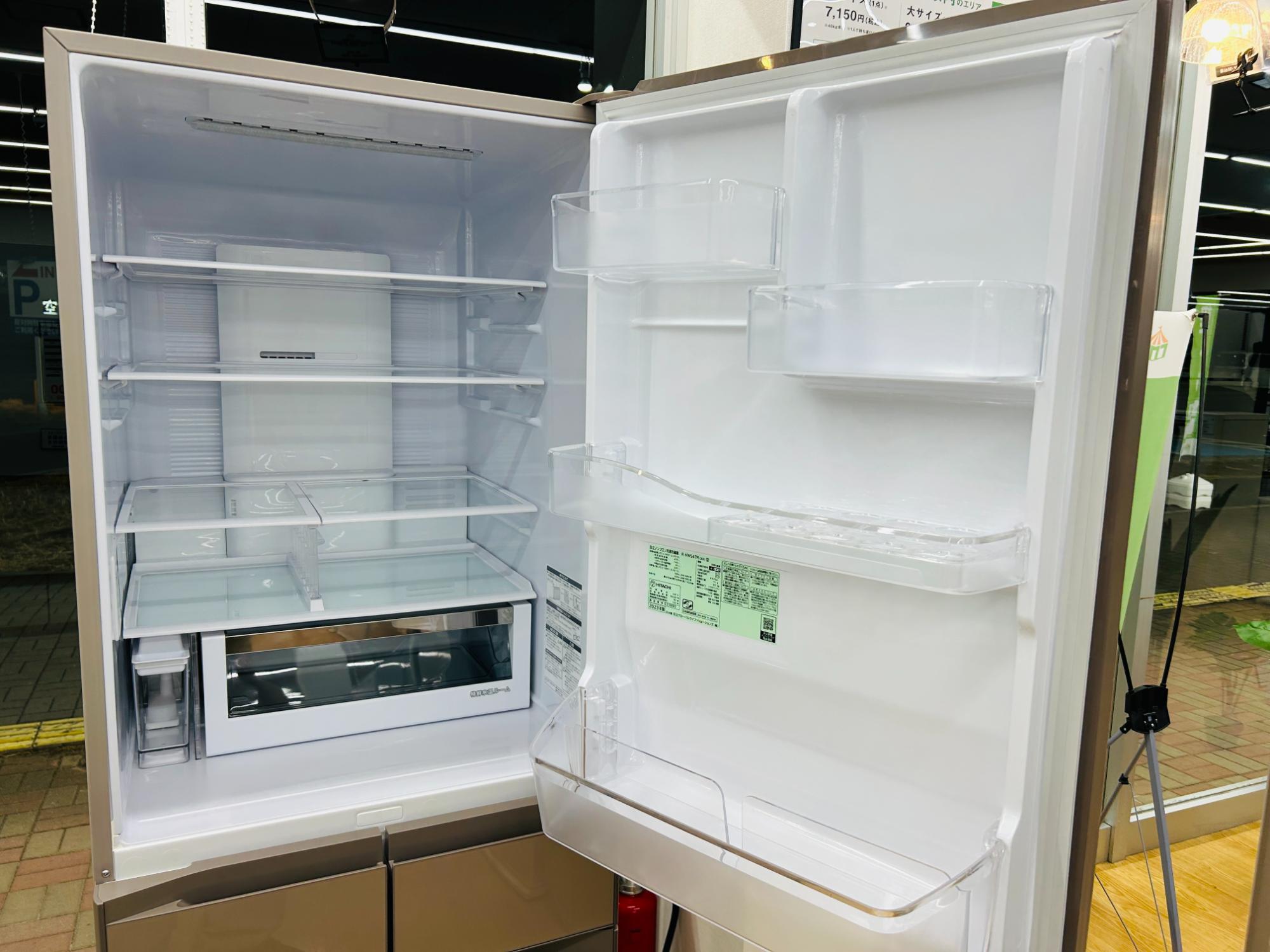 日立】23年製の470L、5ドア冷蔵庫(R-HWS47R)が入荷いたしました