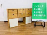 【トレファクマーケット久喜店】無印良品　スタッキングシェルフ　ハガレあり 当店おすすめ！ 無印良品 スタッキングシェルフ オーク材薄型ラック