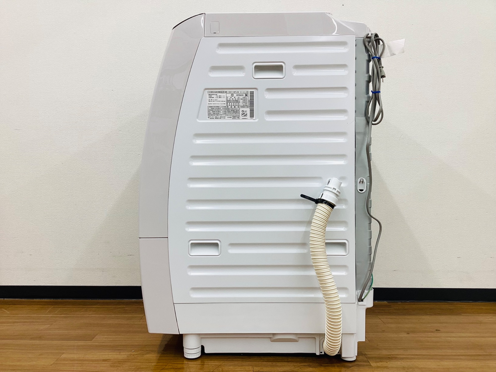 HITACHI❕11㎏ ドラム洗濯機❕ ゲート付き軽トラ”無料貸出❕R4614 HITACHI/日立】風アイロン搭載11kgドラム式洗濯乾燥機BD-SX110FLのご