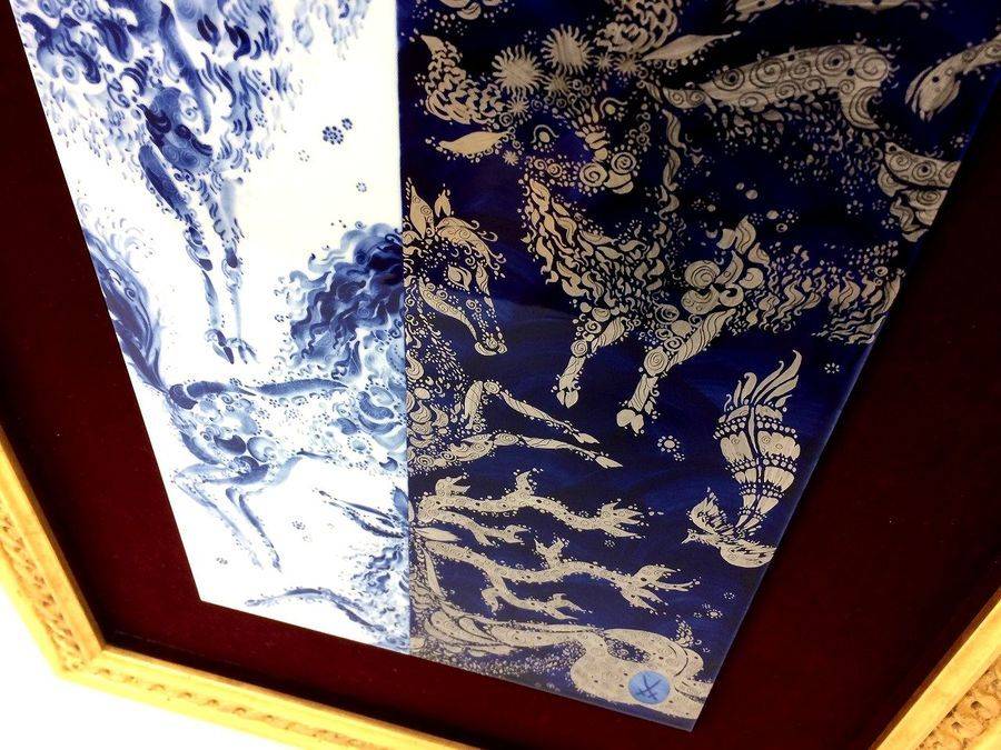 D8 杉本健吉 作『陶板画～古都奈良の風景画』～鳴海製陶謹製